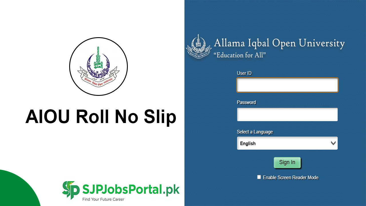 AIOU Roll No Slip 2025