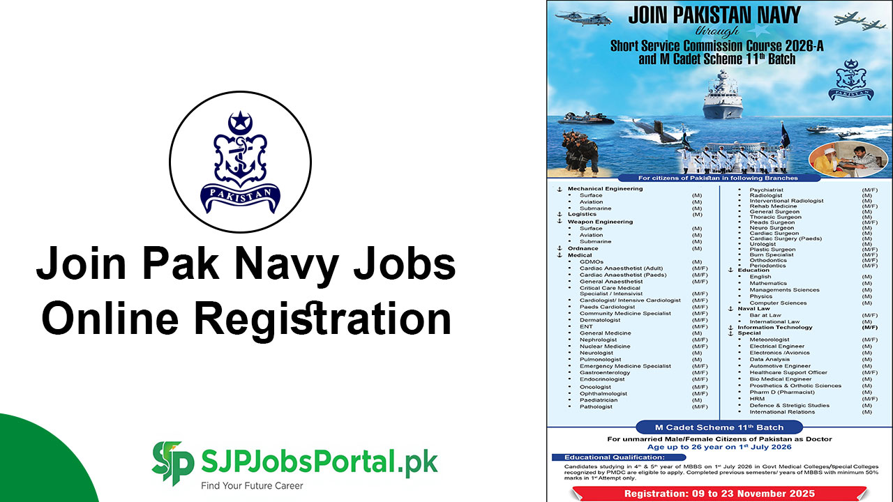 Join Pak Navy Jobs 2025 2026 Online Registration