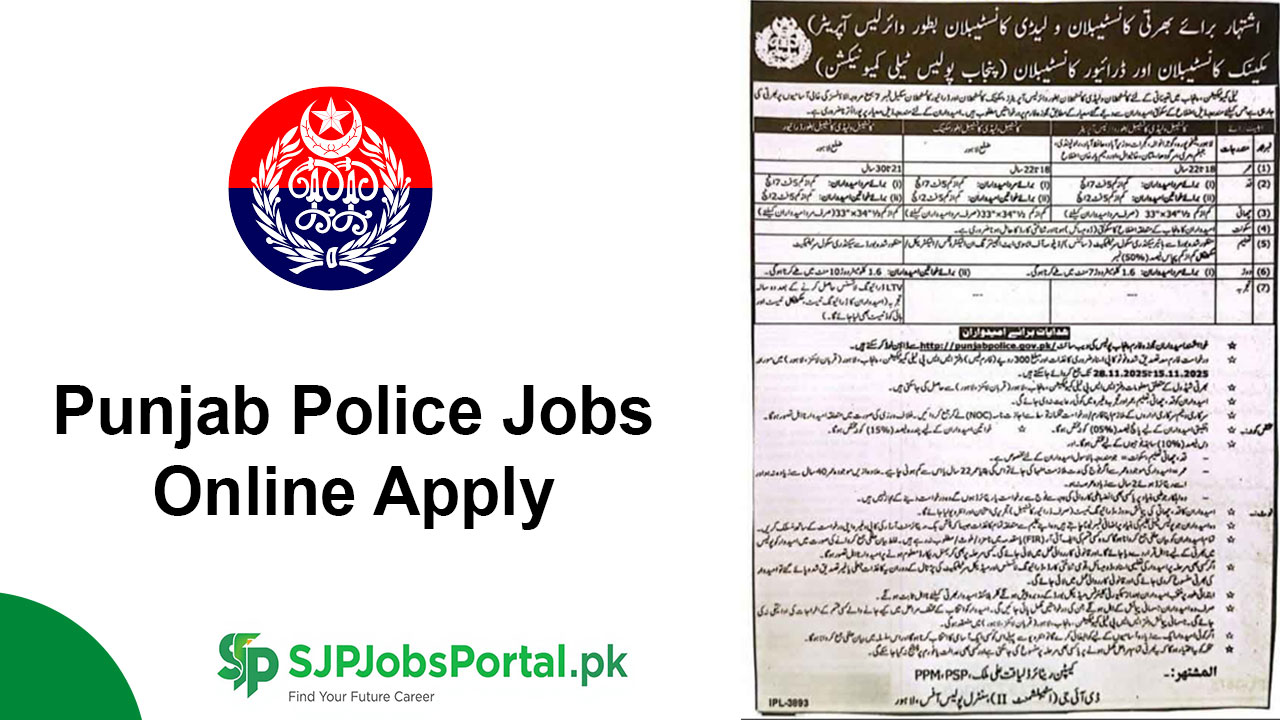 Punjab Police Jobs 2025
