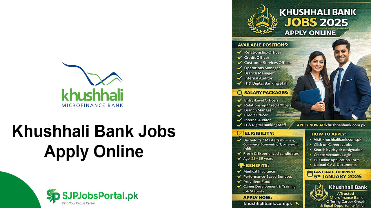 Khushhali Bank Jobs Apply Online
