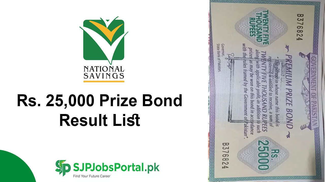Rs. 25,000 Prize Bond Result List 2025