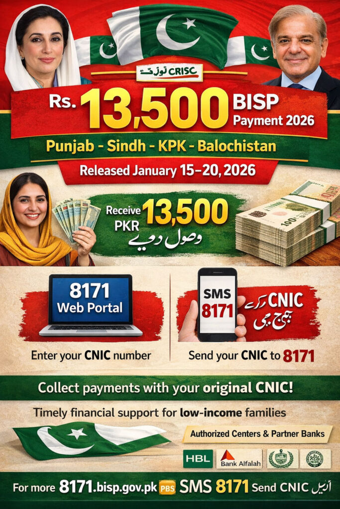 13500 Payment 2026 BISP 