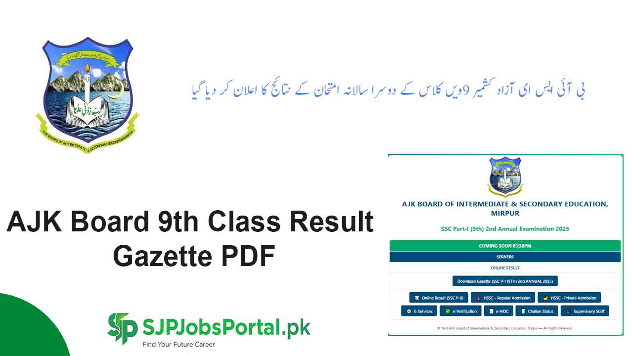 BISE AJK 9th class result